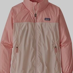 Patagonia Kids' Two-Tone Pink and Cream Raincoat